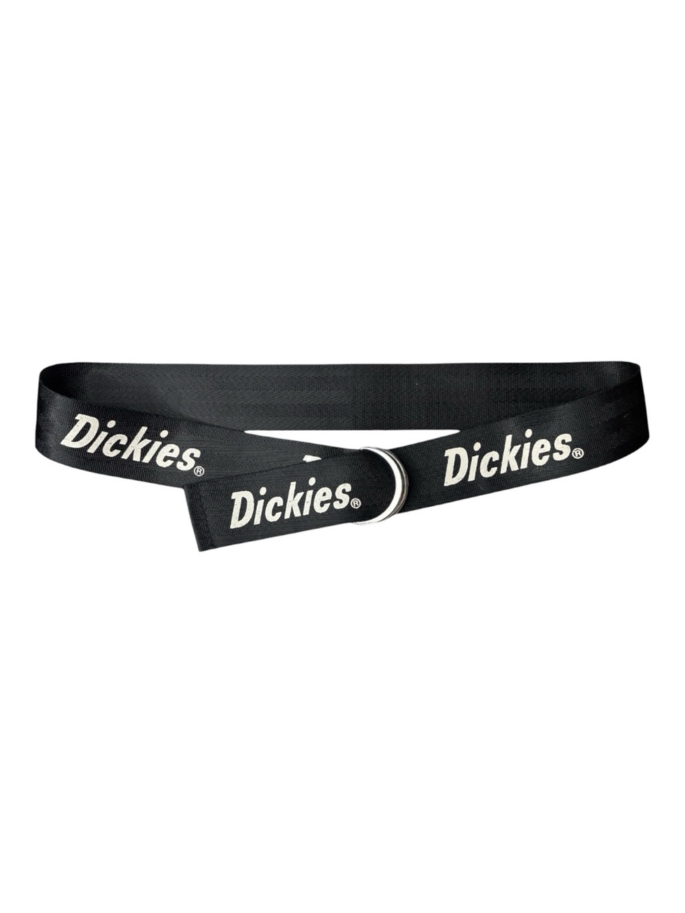 Dickies Kids Black Logo Webbed D-Ring Belt